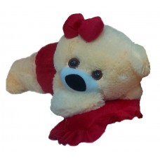 Мягкая игрушка Алина Мишка «Малышка» (45 см) персиковый-красный