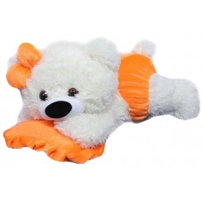 Мягкая игрушка Алина Мишка «Малышка» (45 см) белый-оранжевый