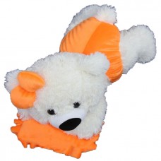 Мягкая игрушка Алина Мишка «Малышка» (45 см) белый-оранжевый