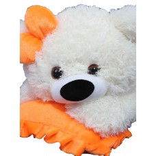 Мягкая игрушка Алина Мишка «Малышка» (45 см) белый-оранжевый