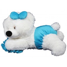 Мягкая игрушка Алина Мишка «Малышка» (45 см) белый-голубой